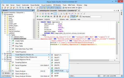 Apache Cassandra - Schema Browser