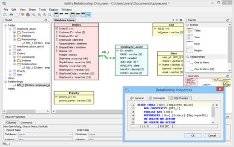 SQL Database (Azure) ER Modeler