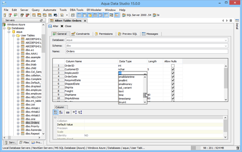 SQL Database (Azure) Visual Table Editing