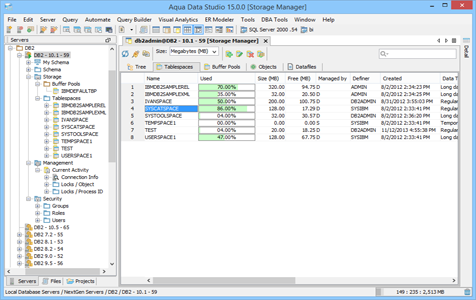DB2 LUW - DBA Tools - Storage Manager