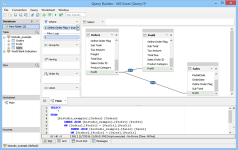 Excel - Query Builder