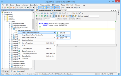 Informix - Schema Browser