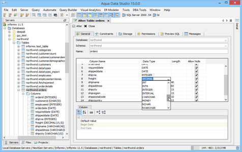 Informix - Visual Table Editing