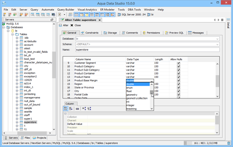 MySQL - Visual Table Editing