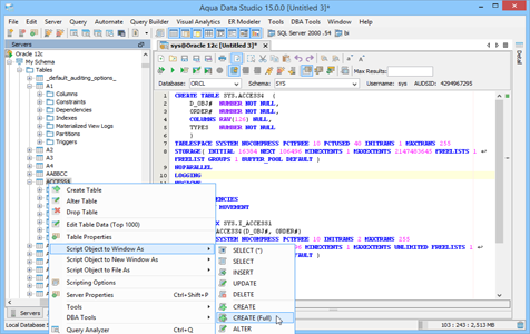 Oracle - Schema Browser