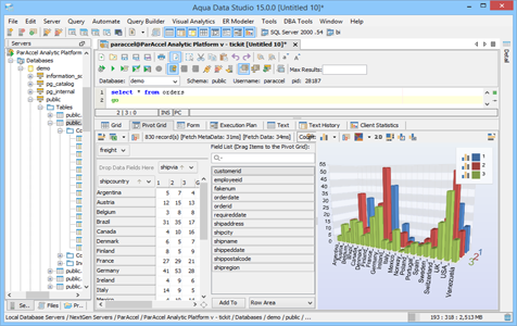 ParAccel - Query and Analysis Tool