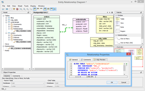 PostgreSQL - ER Modeler