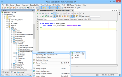 PostgreSQL - Schema Browser