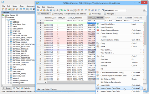 SQLite - Table Data Editor