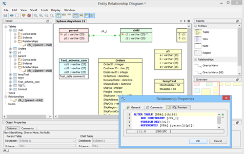 Sybase Anywhere - ER Modeler