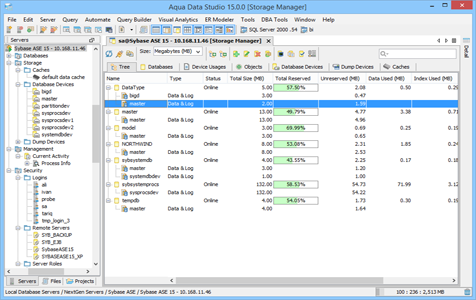 Sybase ASE - DBA Tools - Storage Manager