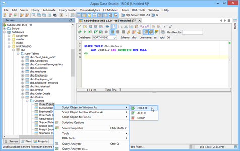 Sybase ASE - Schema Browser