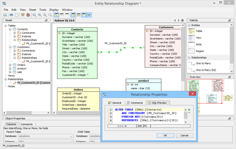 Sybase IQ - ER Modeler