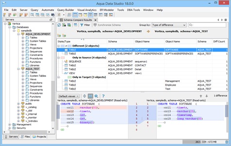 Vertica - Schema Compare