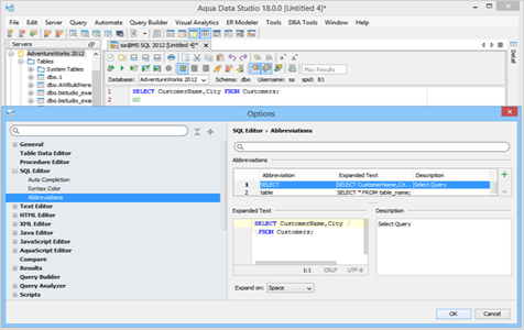 Automate Query Writing in Aqua Data Studio