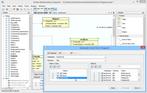 Er Modeler Forward Engineering Model Into Database in Aqua Data Studio