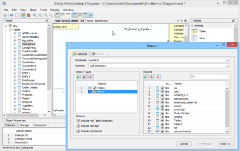 Er Modeler Import Database Objects in Aqua Data Studio