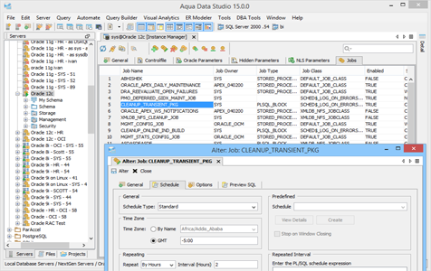 Oracle DBA Tool Instance Manager Jobs in Aqua Data Studio