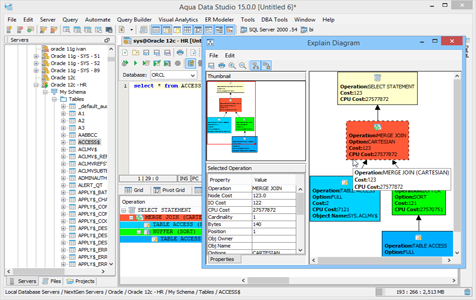 Oracle Visual Explain Plan in Aqua Data Studio