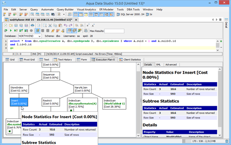 Sybase Ase Explain Plan in Aqua Data Studio