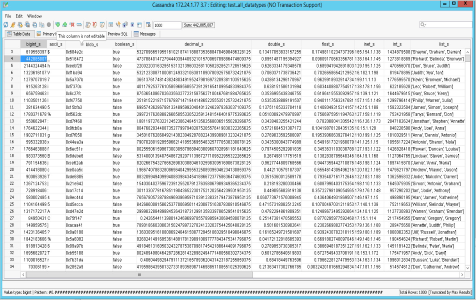 Table Data Editor Edit in Window 2 in Aqua Data Studio