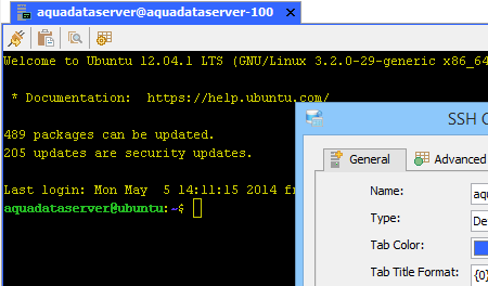 Aqua Data Studio - SSH Terminal