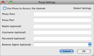 Deactivation Proxy Settings