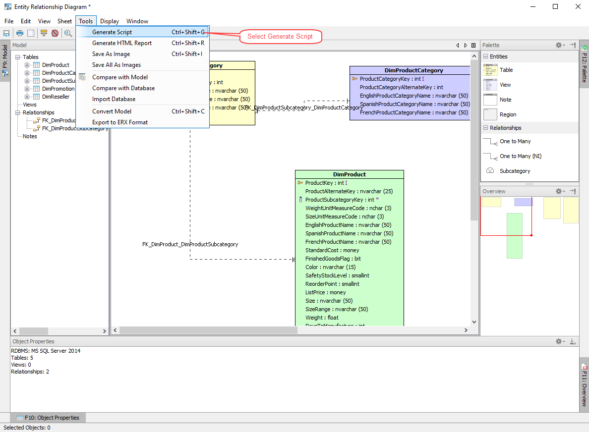 Aqua Data Studio - model entity relationship diagrams