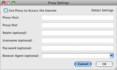 Activation Proxy Settings