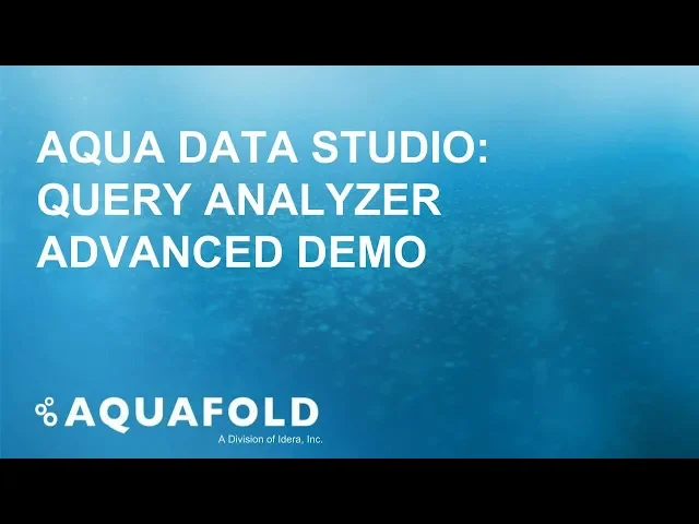 Aqua Data Studio – Query Builder Advanced Demo